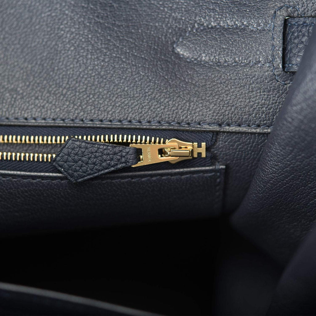 Hermes Bleu Nuit Togo Birkin 35cm Gold Hardware