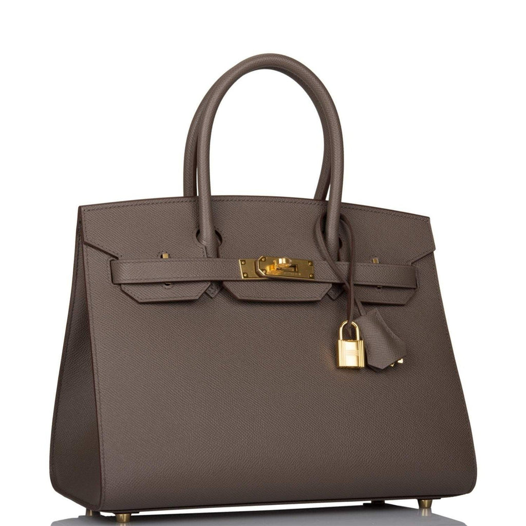 Hermes Etain Epsom Sellier Birkin 30cm Gold Hardware