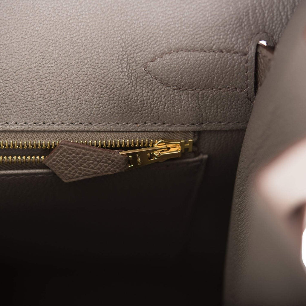 Hermes Etain Epsom Sellier Birkin 30cm Gold Hardware