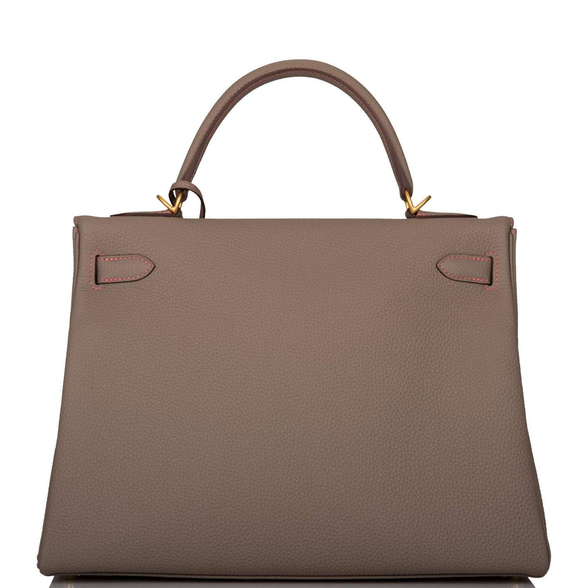 Hermes Horseshoe Stamp (HSS) Gris Asphalte Verso Togo Retourne Kelly 32cm Brushed Gold Hardware