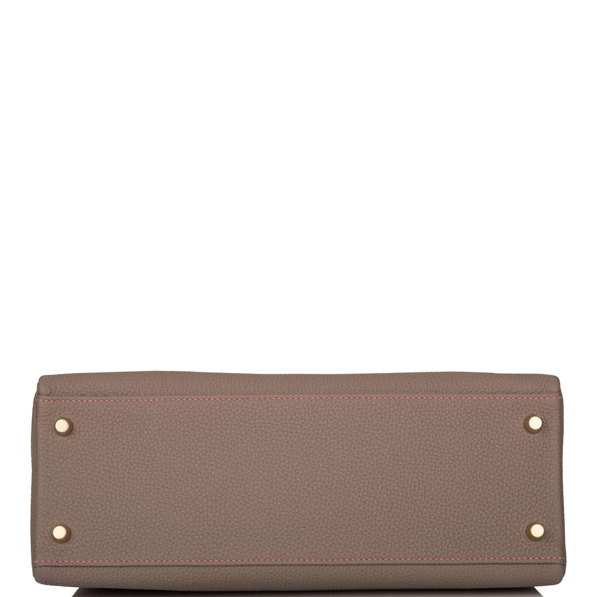 Hermes Horseshoe Stamp (HSS) Gris Asphalte Verso Togo Retourne Kelly 32cm Brushed Gold Hardware