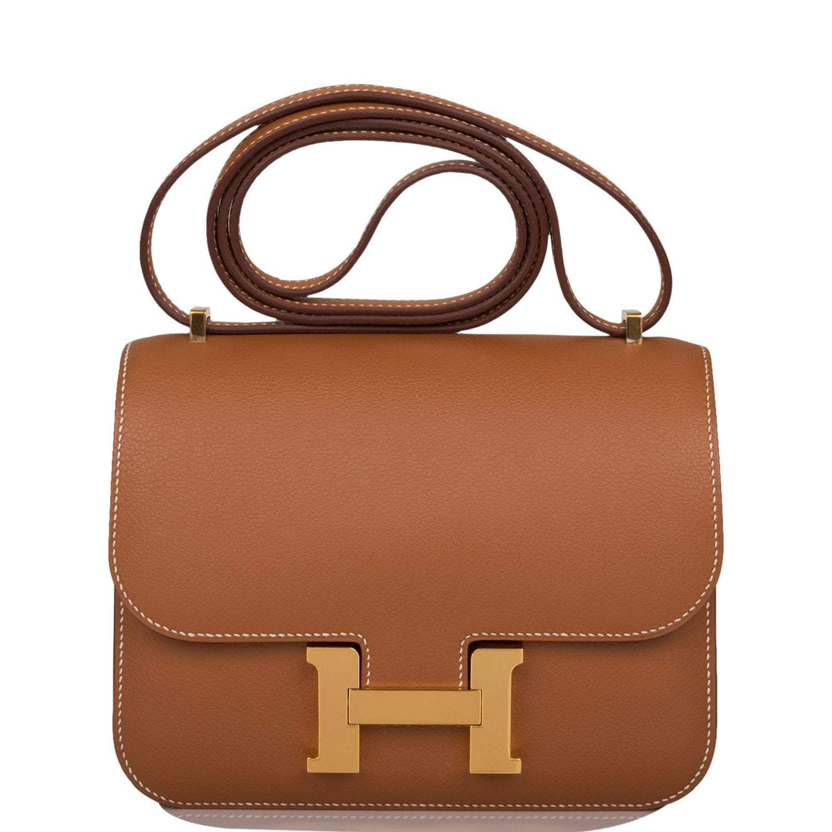Hermes Gold Evercolor Mini Constance 18cm Gold Hardware