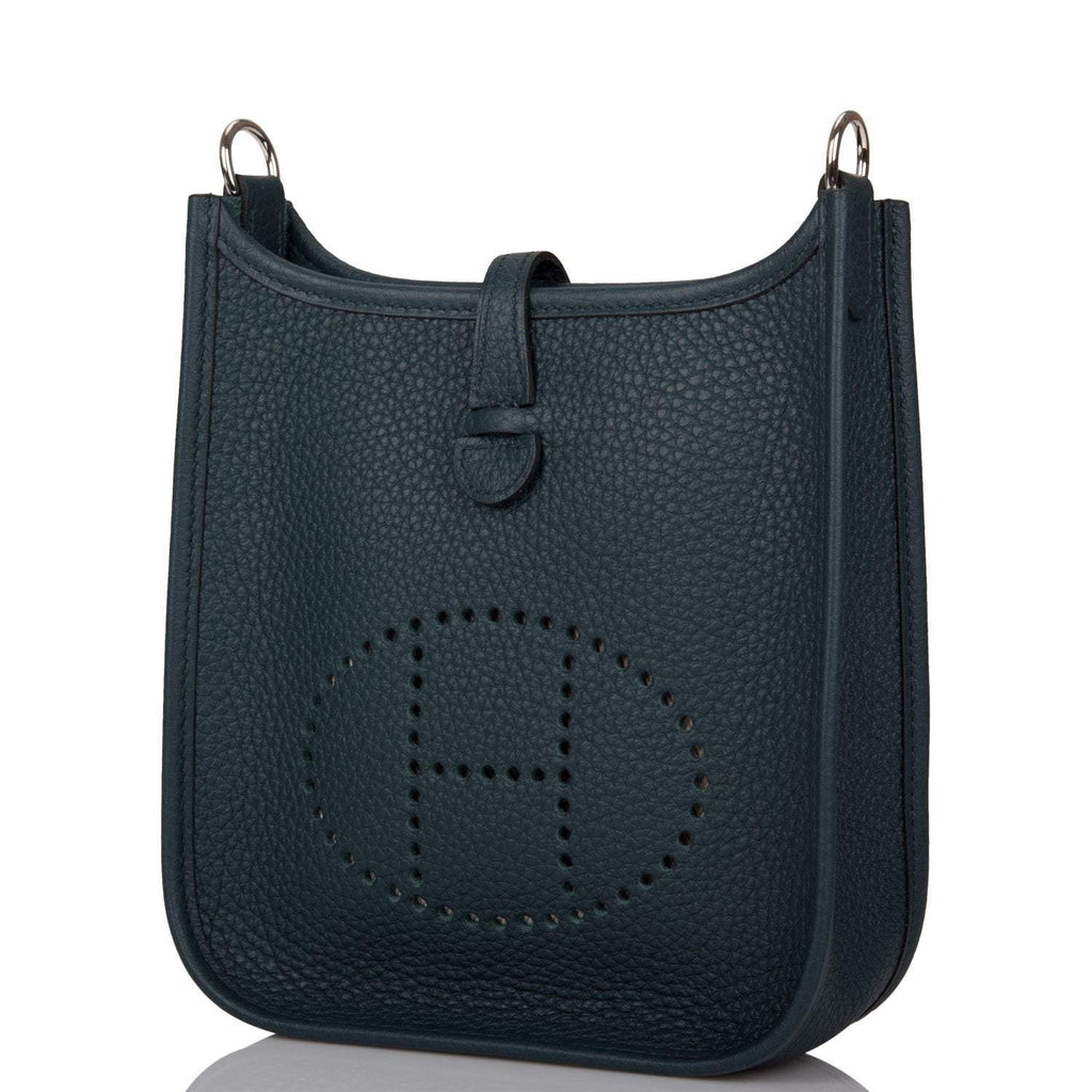 Hermes Vert Cypress Clemence Evelyne TPM Bag Palladium Hardware
