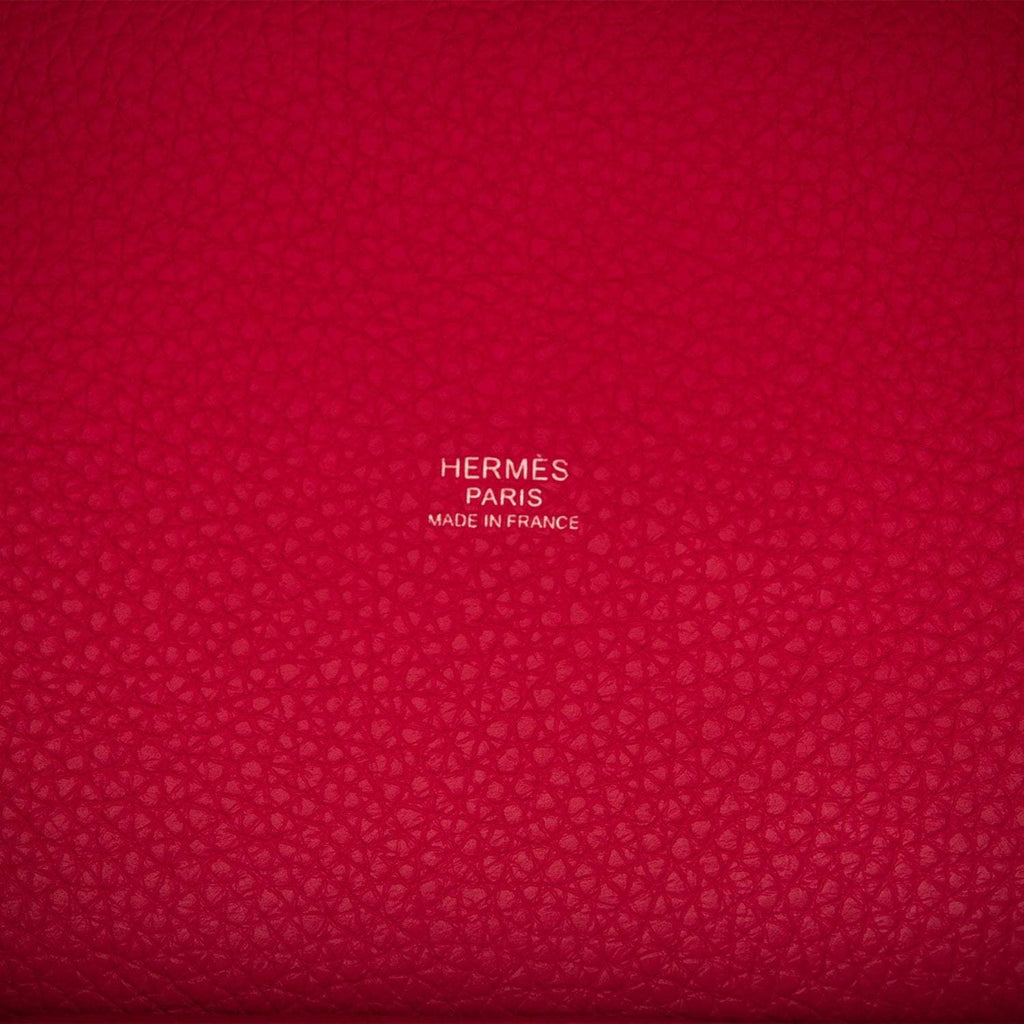 Hermes Rose Mexico Clemence Picotin Lock 18cm Palladium Hardware