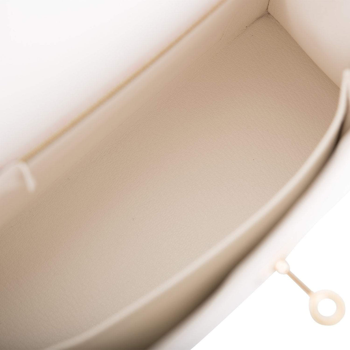 Hermes Horseshoe Stamp (HSS) Bi-Color White and Rose Azalee Epsom Sellier Kelly 25cm Permabrass Hardware