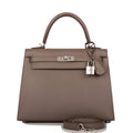 Hermes Etain Epsom Sellier Kelly 25cm Palladium Hardware