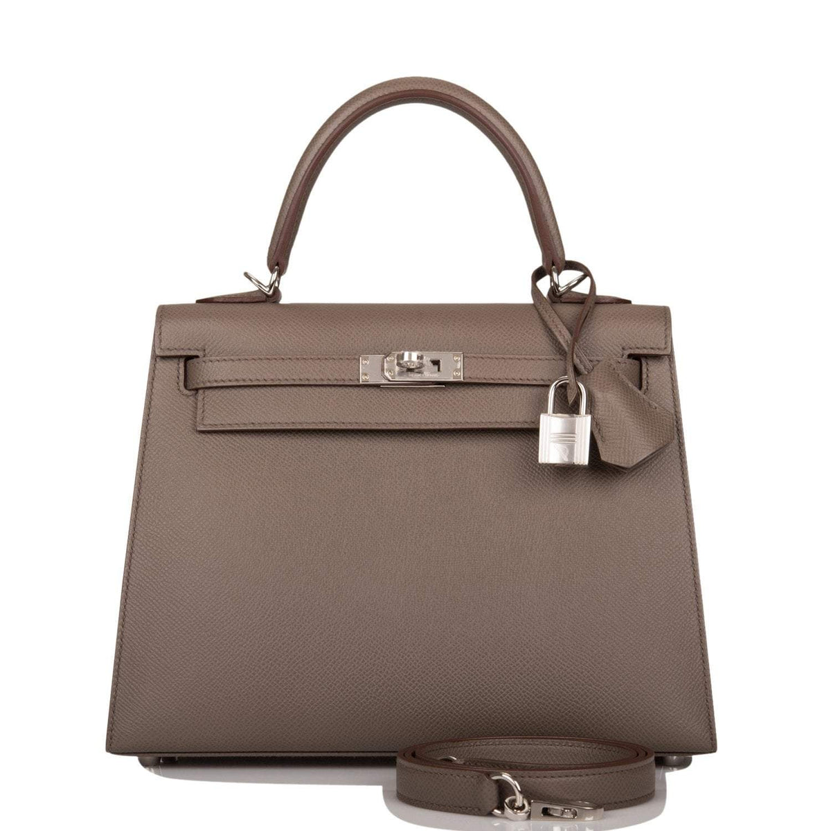 Hermes Etain Epsom Sellier Kelly 25cm Palladium Hardware