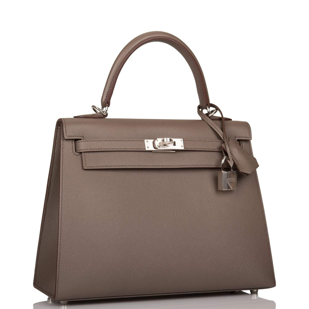 Hermes Etain Epsom Sellier Kelly 25cm Palladium Hardware