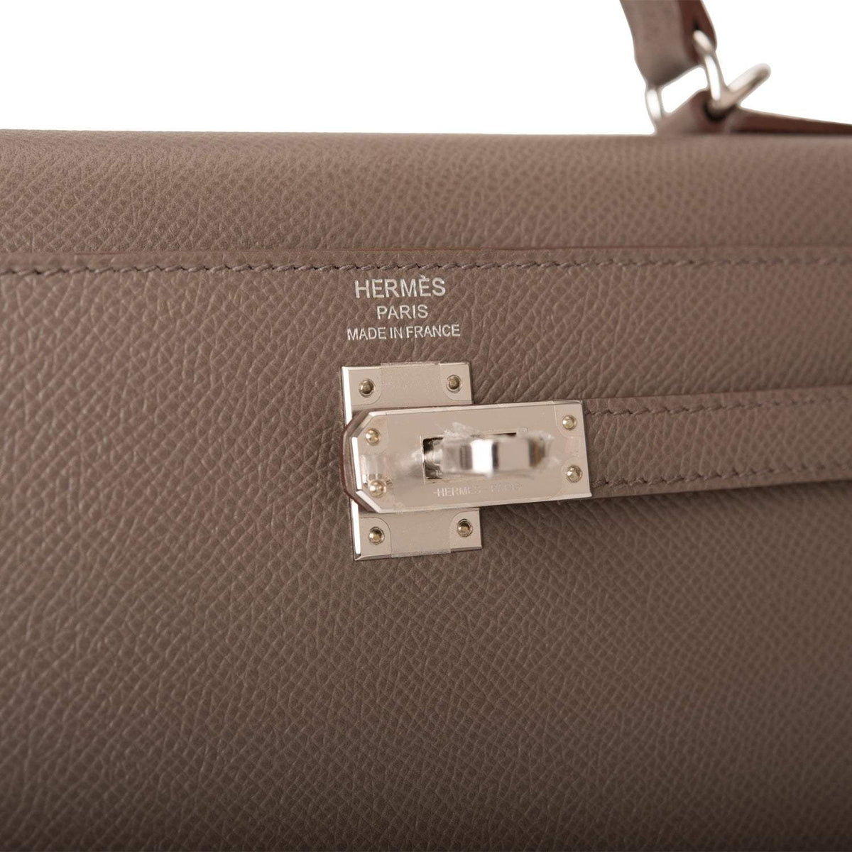 Hermes Etain Epsom Sellier Kelly 25cm Palladium Hardware