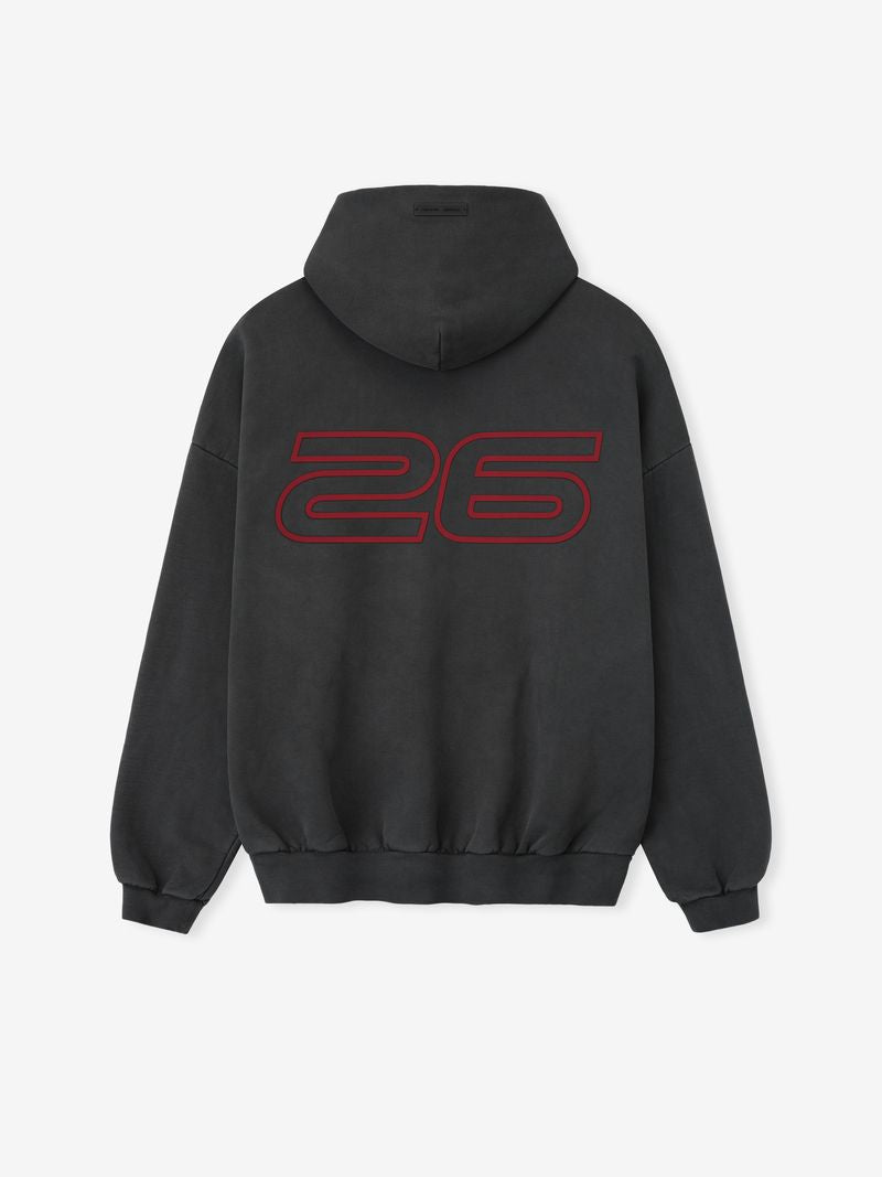 Fear of God Essentials Heavy Fleece 90s Hoodie Black Red