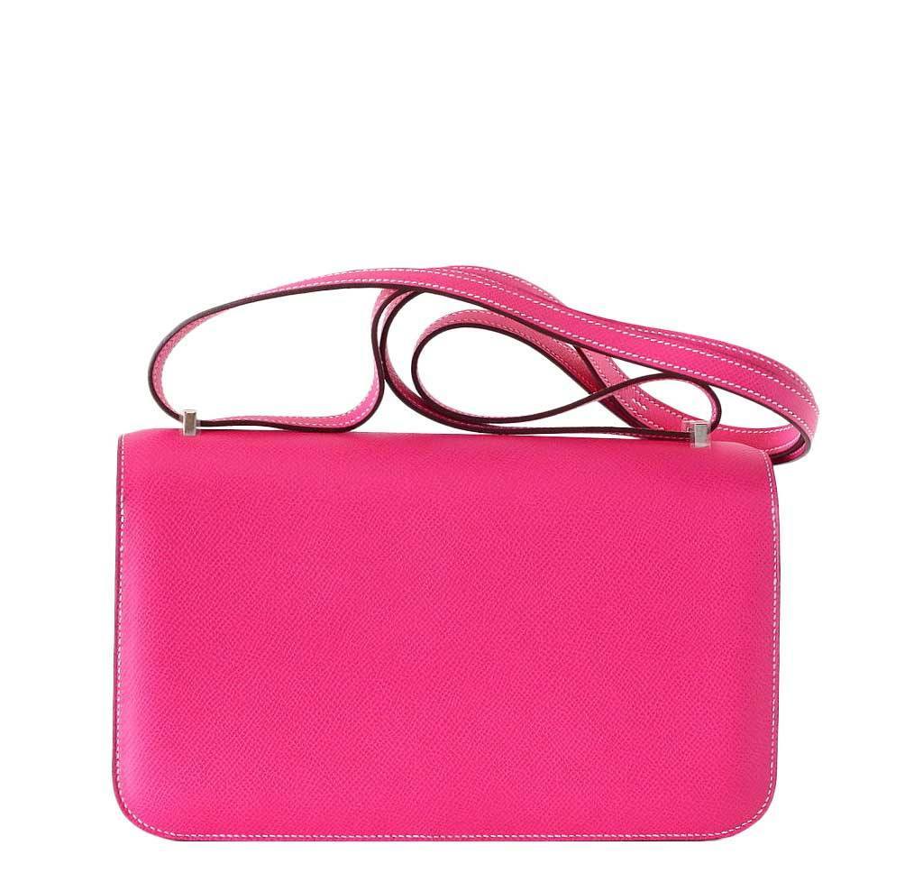 Hermès Constance Elan 10" Rose Tyrien Epsom Leather Palladium Hardware