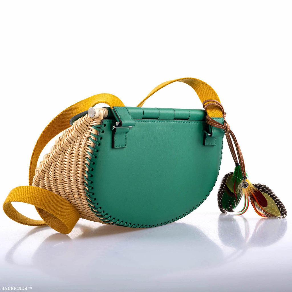 Hermes Wicker Fish Basket Crossbody
