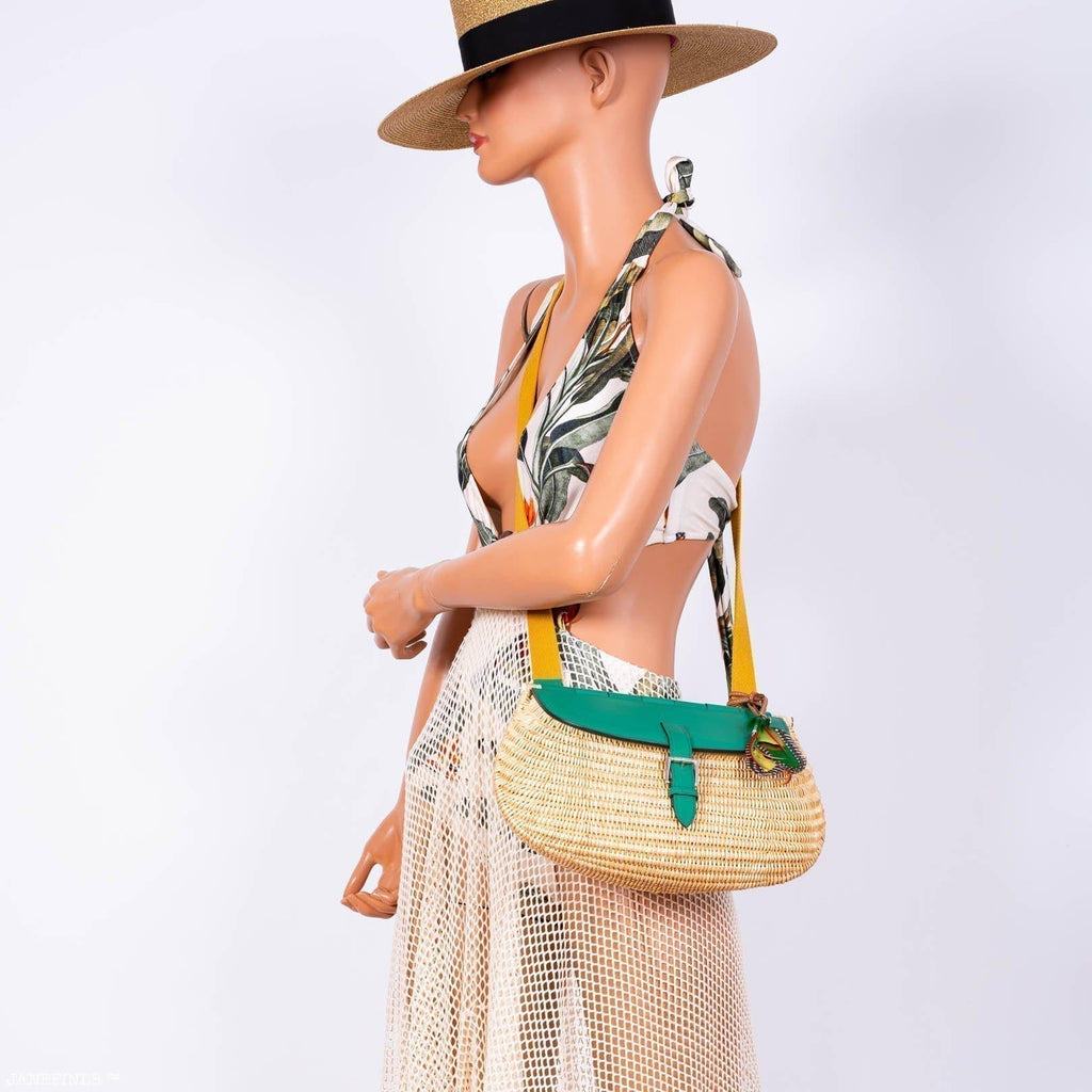 Hermes Wicker Fish Basket Crossbody