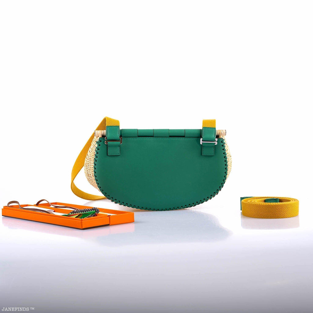 Hermes Wicker Fish Basket Crossbody