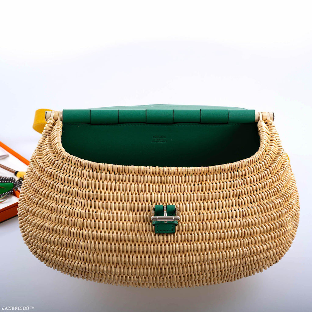 Hermes Wicker Fish Basket Crossbody