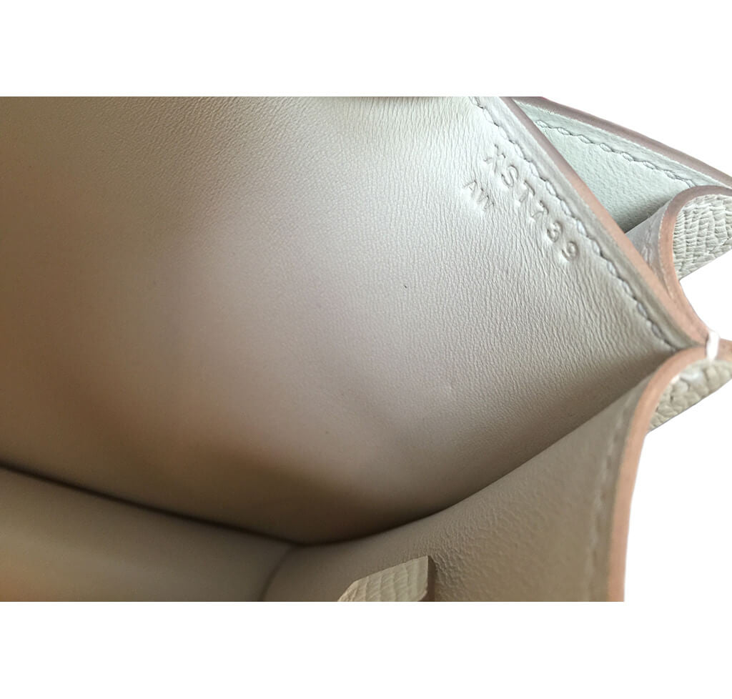 Hermès Constance 24cm Craie Epsom Leather Gold Hardware