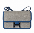 Hermes Constance Elan Bleu de Galice Swift Leather Swarovski Crystal Palladium Hardware