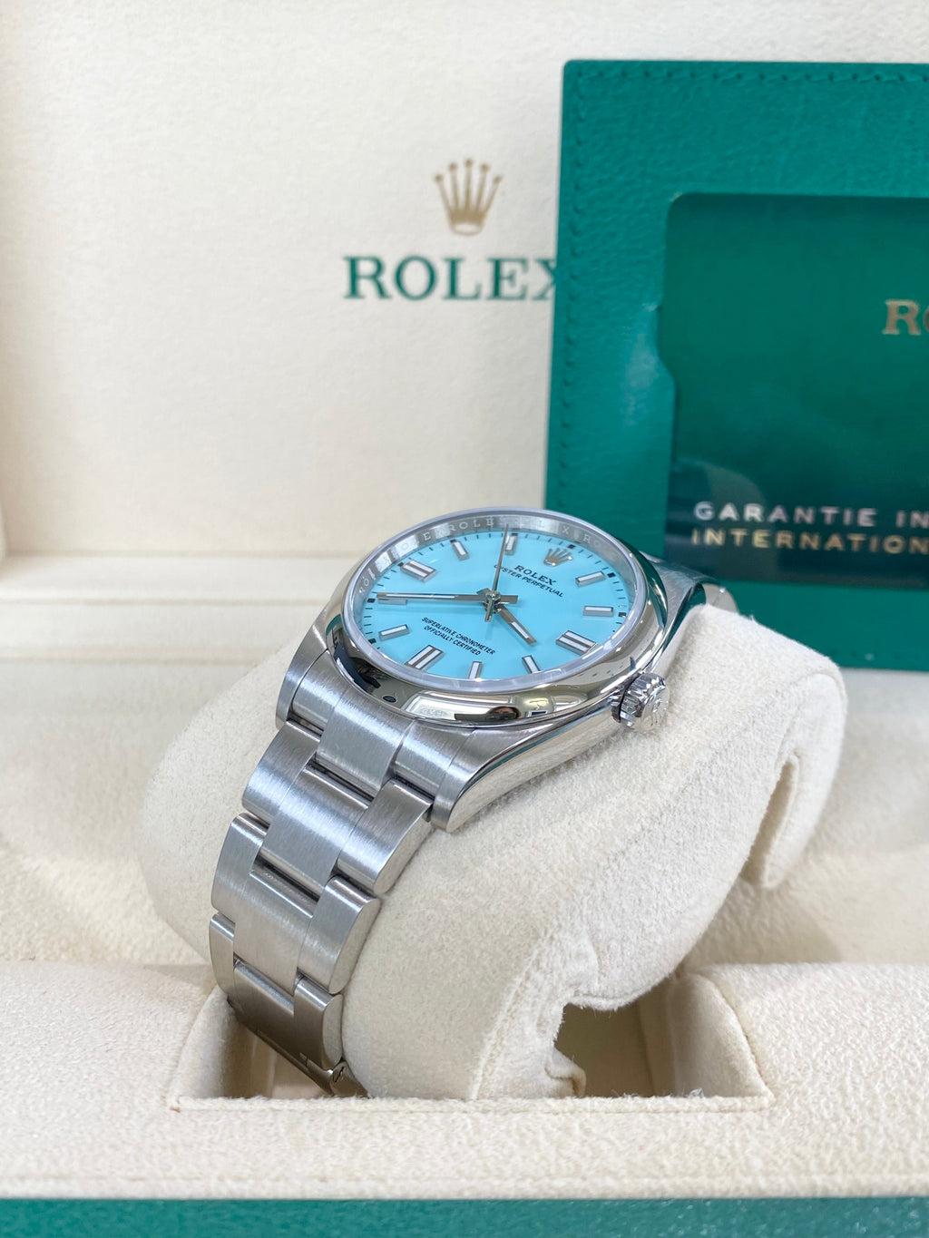 Rolex Oyster Perpetual 36 126000 Turquoise Blue Dial Watch