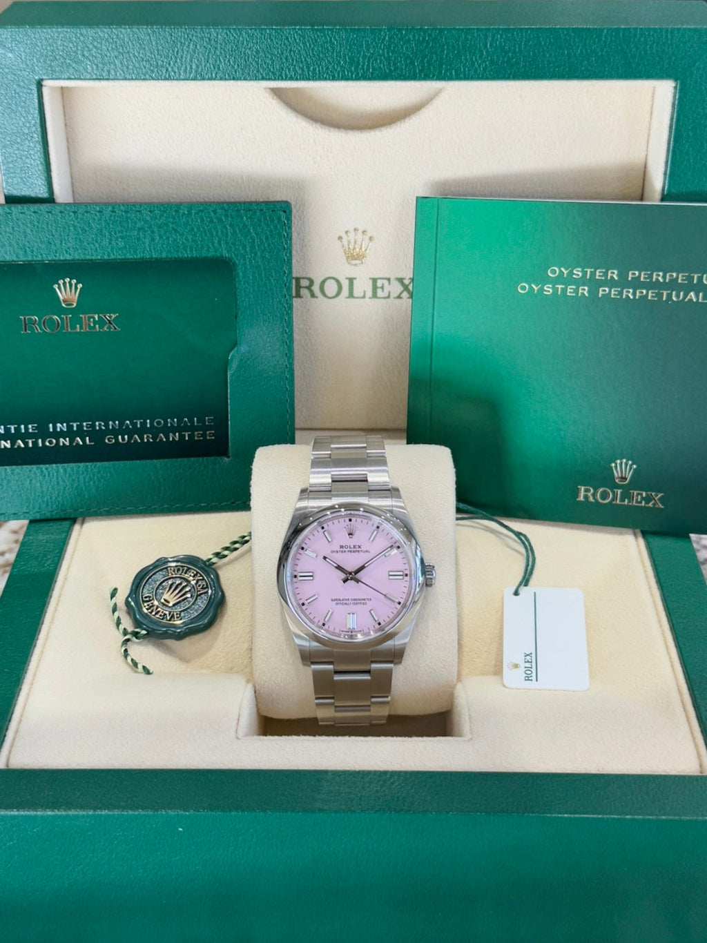 Rolex Oyster Perpetual 36 126000 Candy Pink Dial Watch