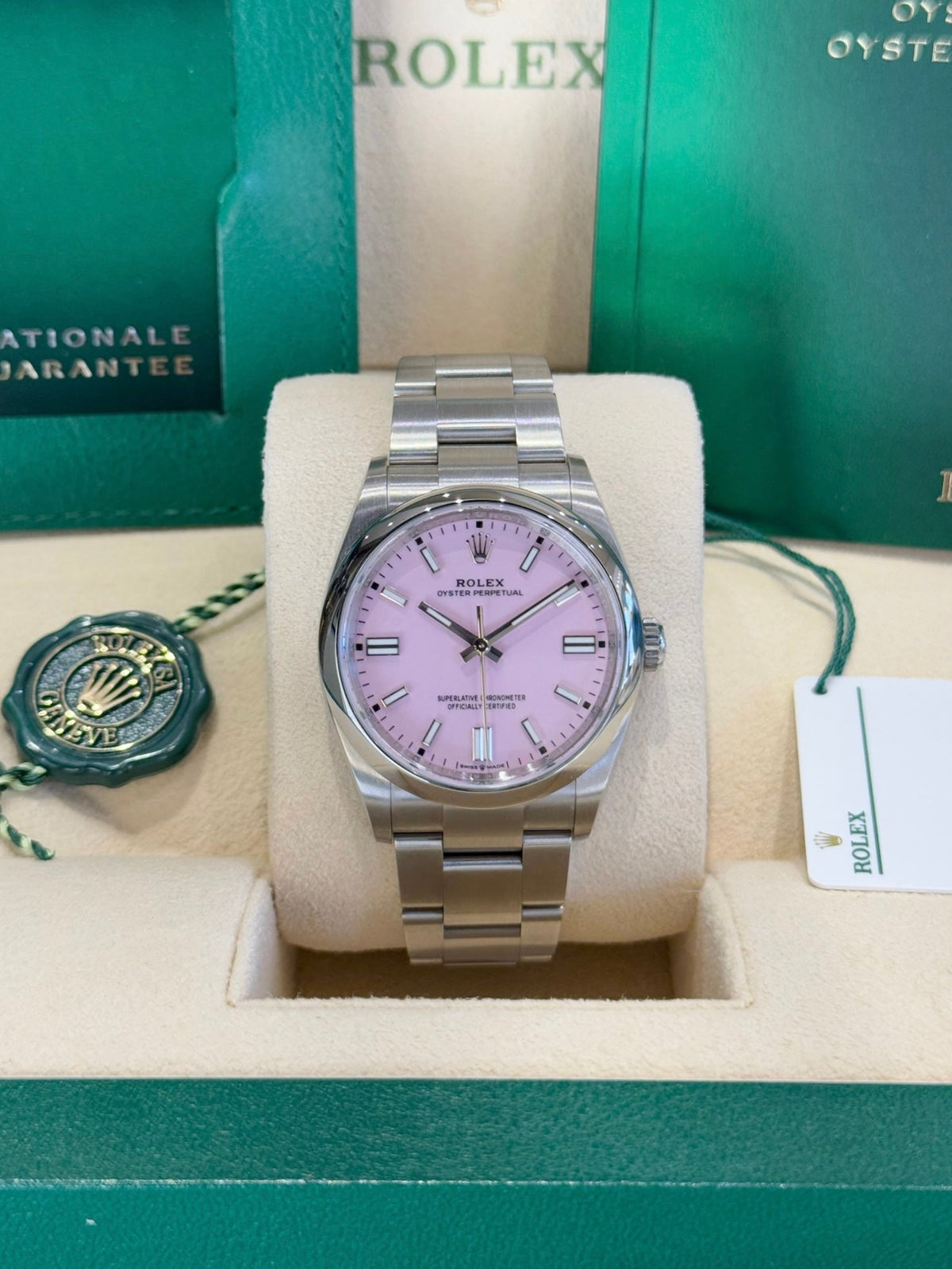Rolex Oyster Perpetual 36 126000 Candy Pink Dial Watch