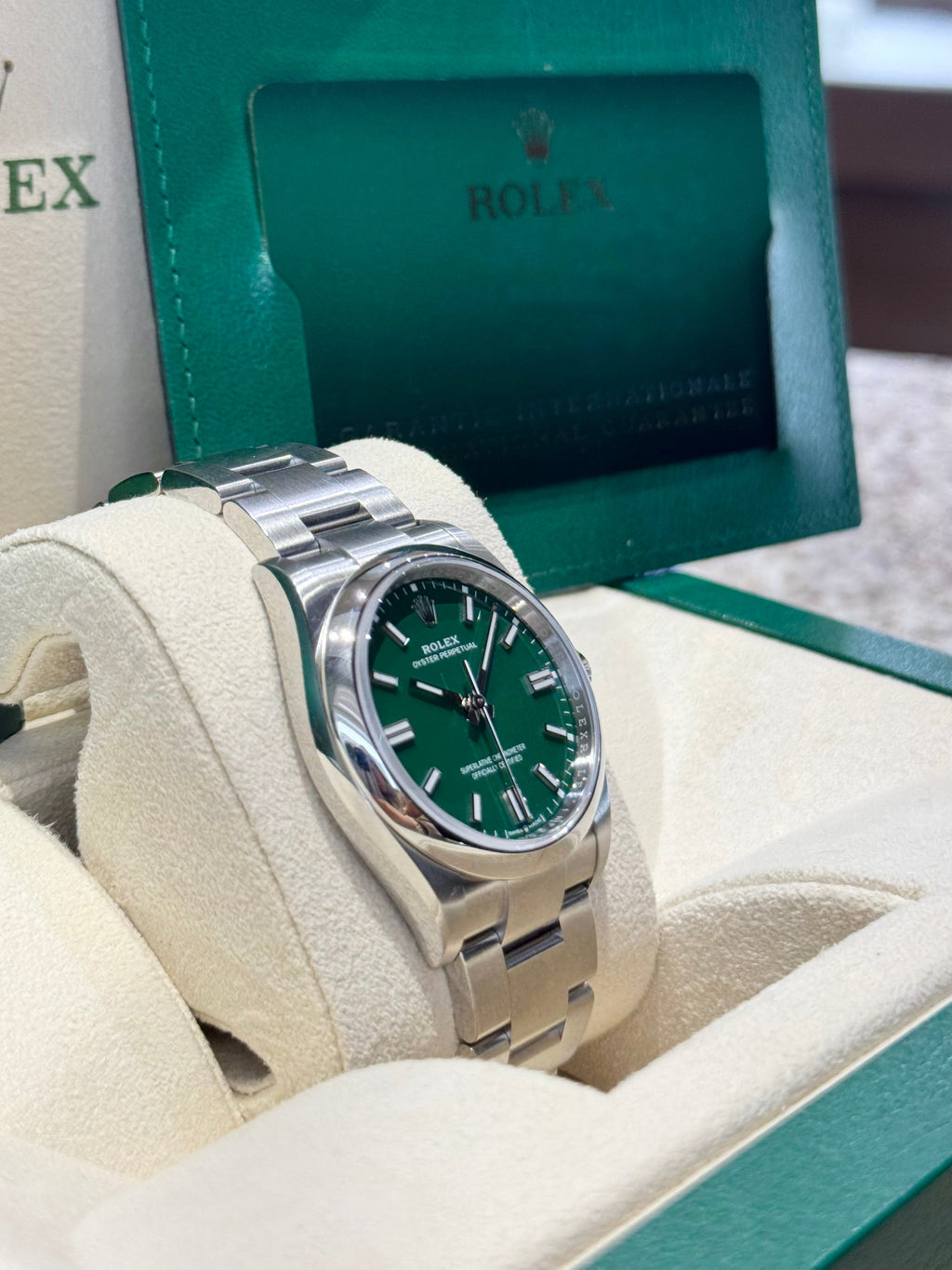 Rolex Oyster Perpetual 36 126000 Green Dial Watch