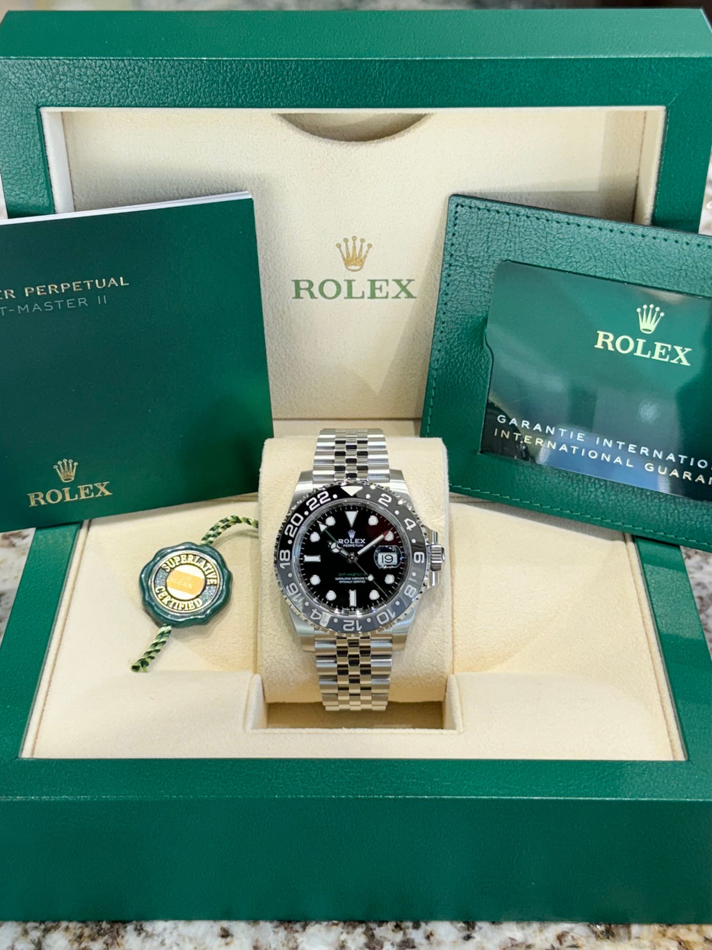 Rolex GMT-Master II 40 126710GRNR Black Dial Watch