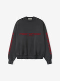 Fear of God Essentials Chicago Heavy Fleece Cropped Sweatshirt Dark Grey Red