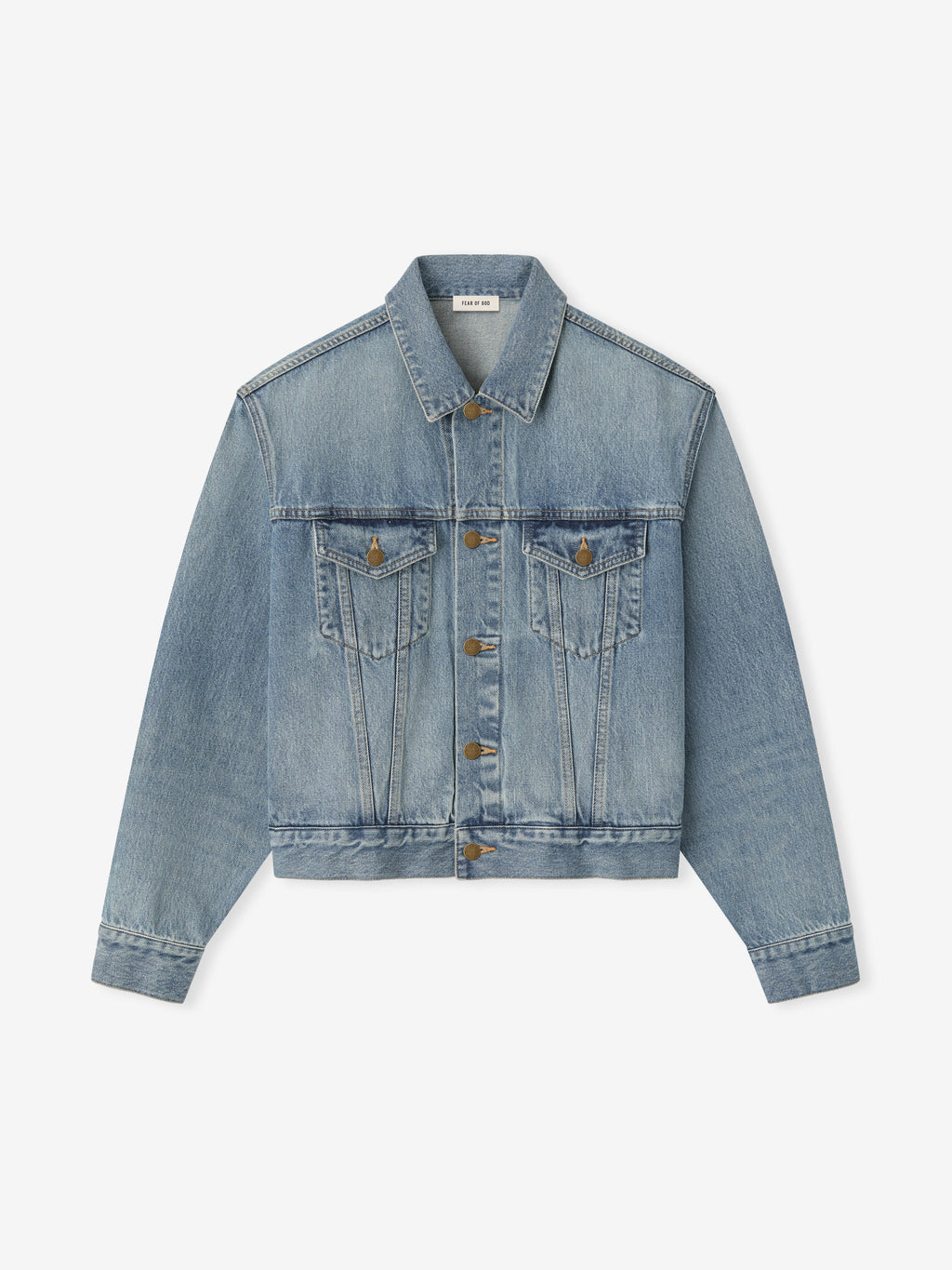 Fear of God Essentials Denim Trucker Jacket Light Indigo