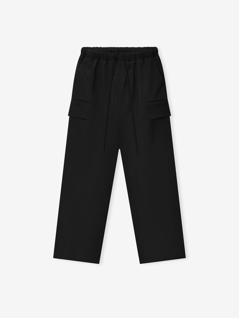 Fear of God Essentials Bonded Satin Wide Leg Field Pant Olive Green