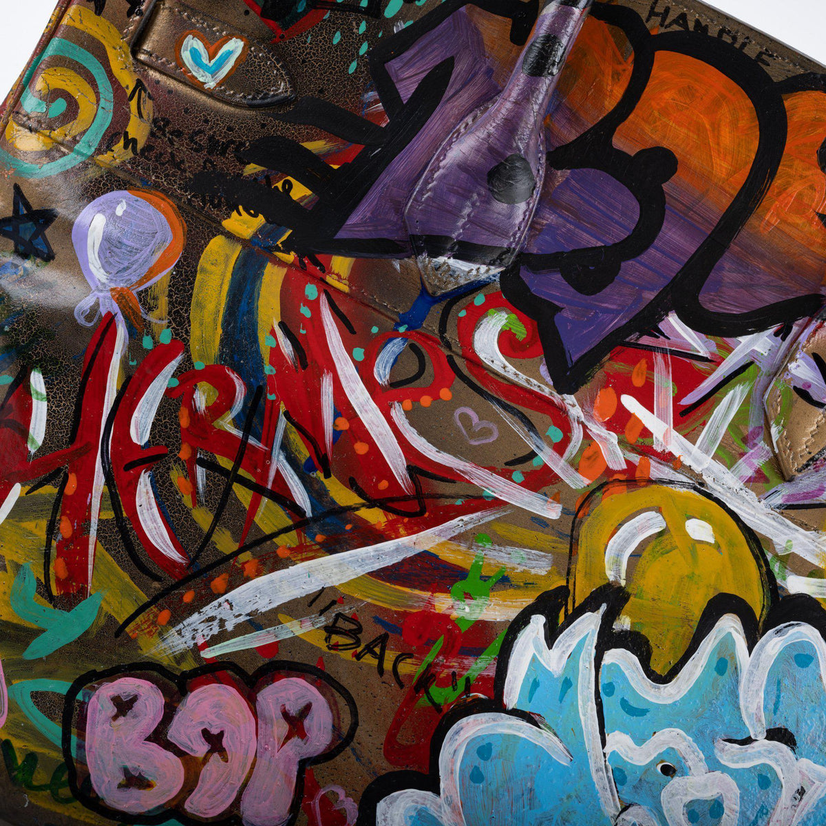 Artistic texture showing distressed brushwork and layered pigment