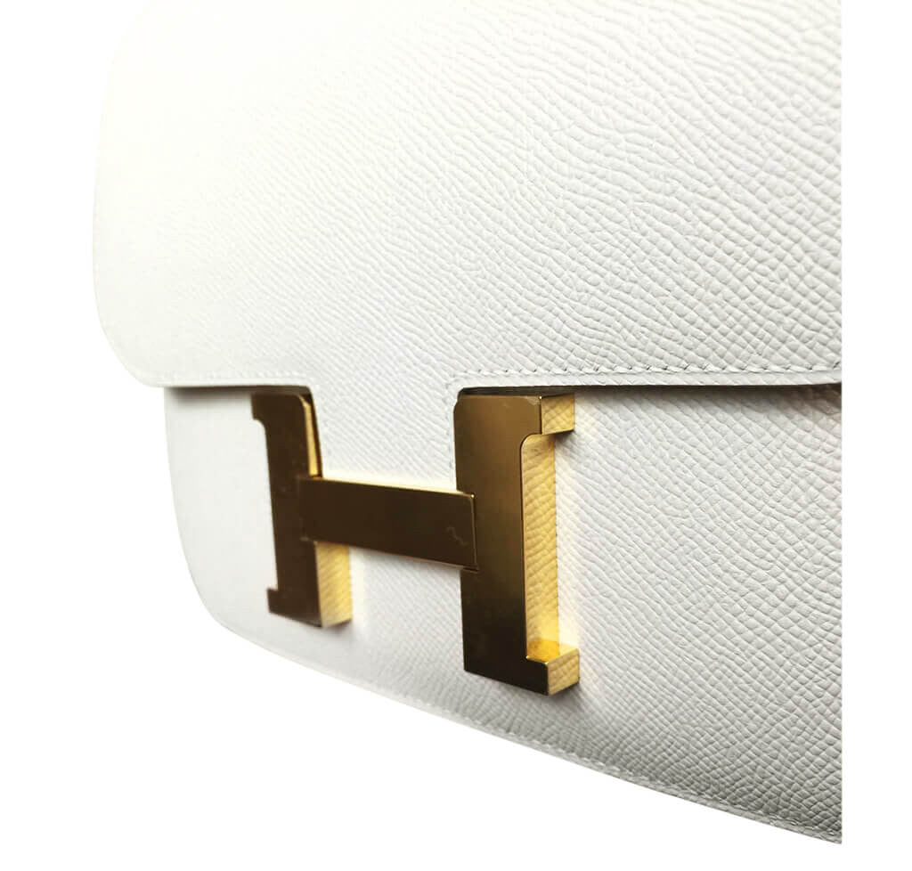 Hermès Constance 24cm Craie Epsom Leather Gold Hardware
