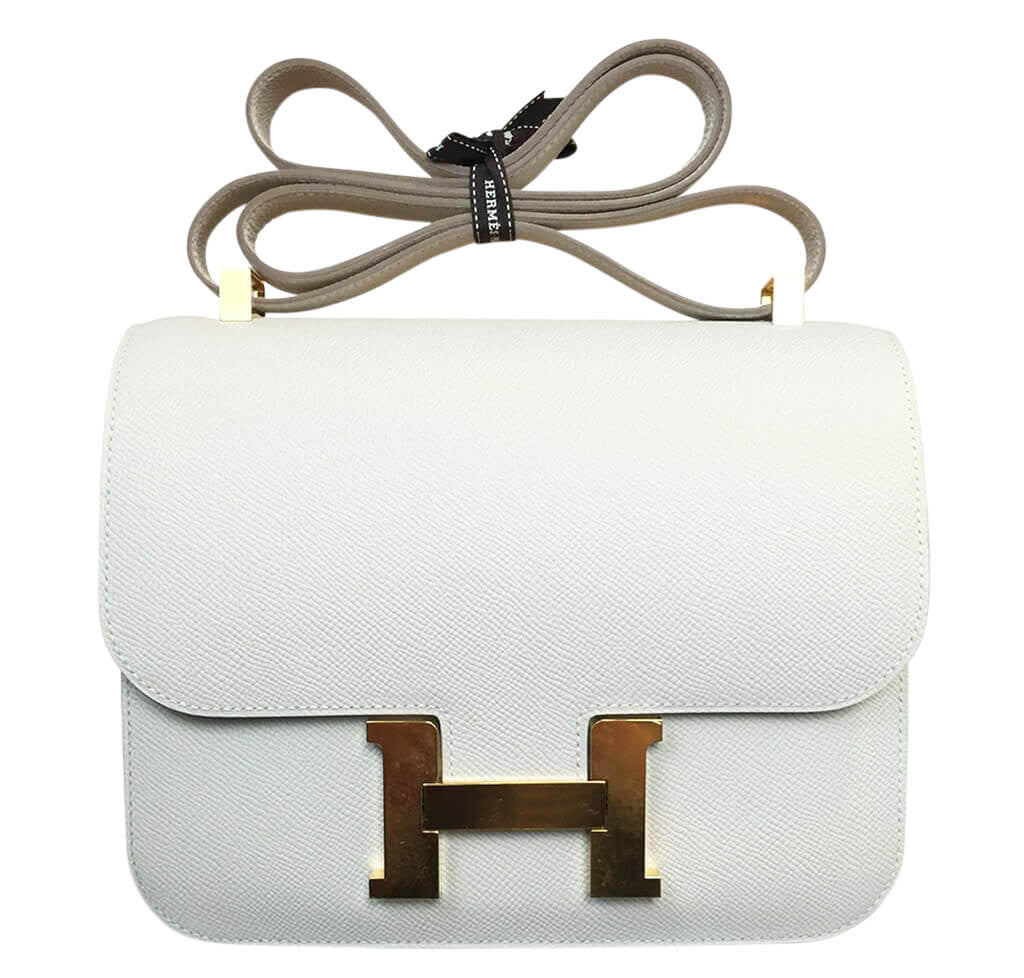 Hermès Constance 24cm Craie Epsom Leather Gold Hardware