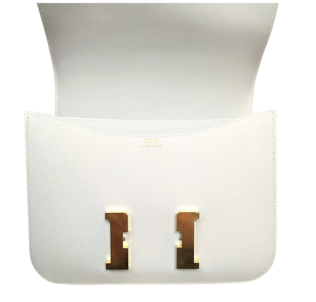 Hermès Constance 24cm Craie Epsom Leather Gold Hardware