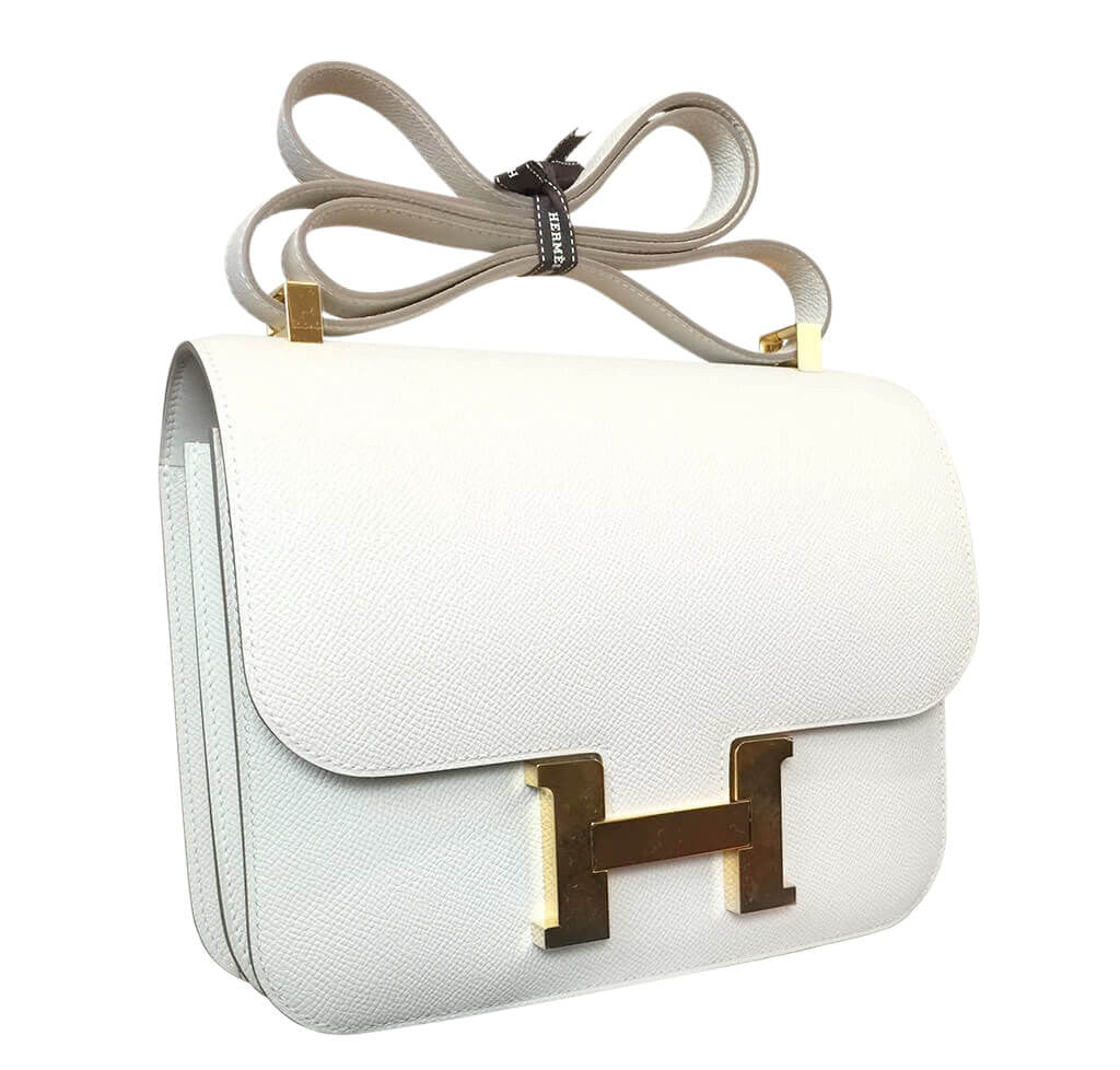 Hermès Constance 24cm Craie Epsom Leather Gold Hardware