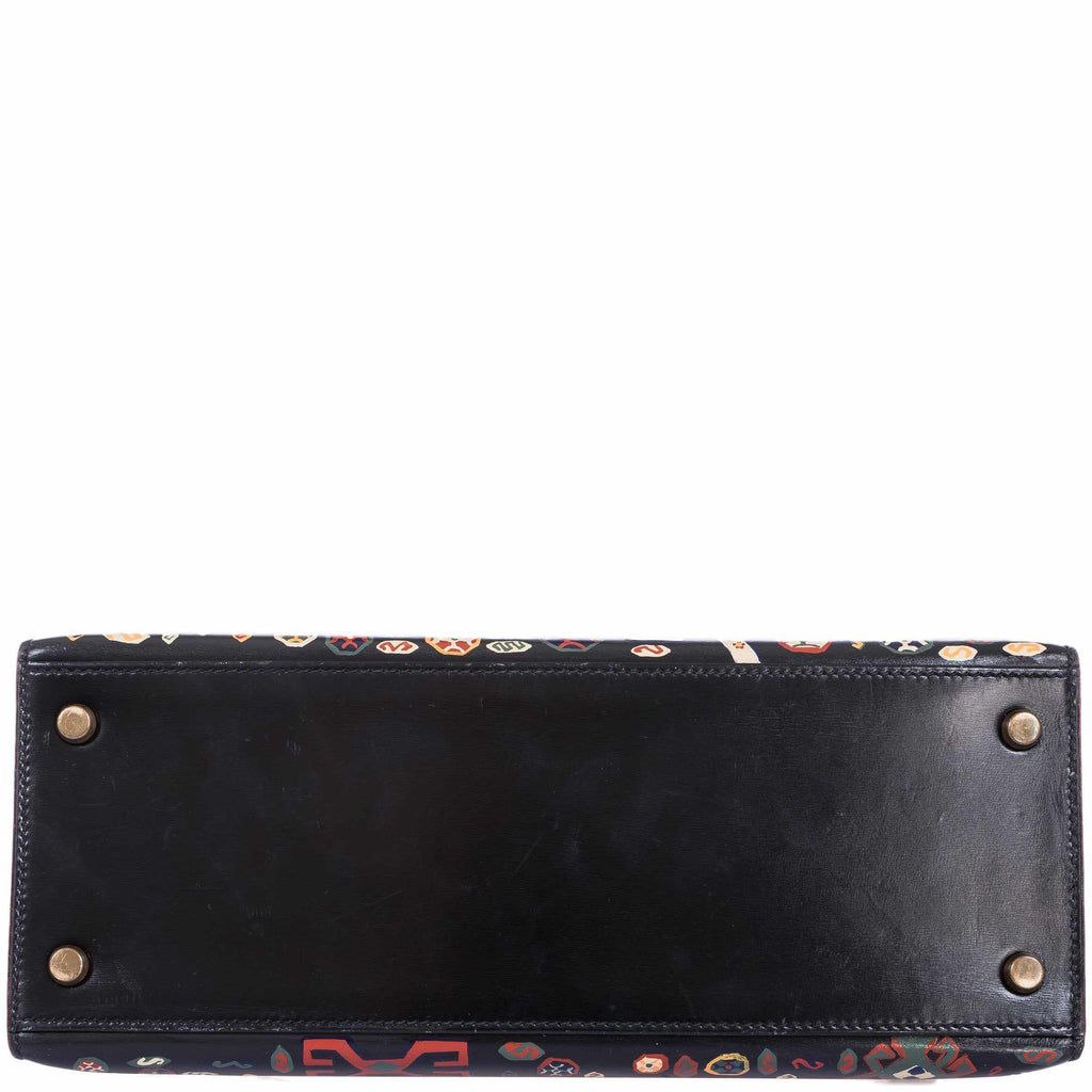 Intricate craftsmanship on painted Hermes Kelly Sellier